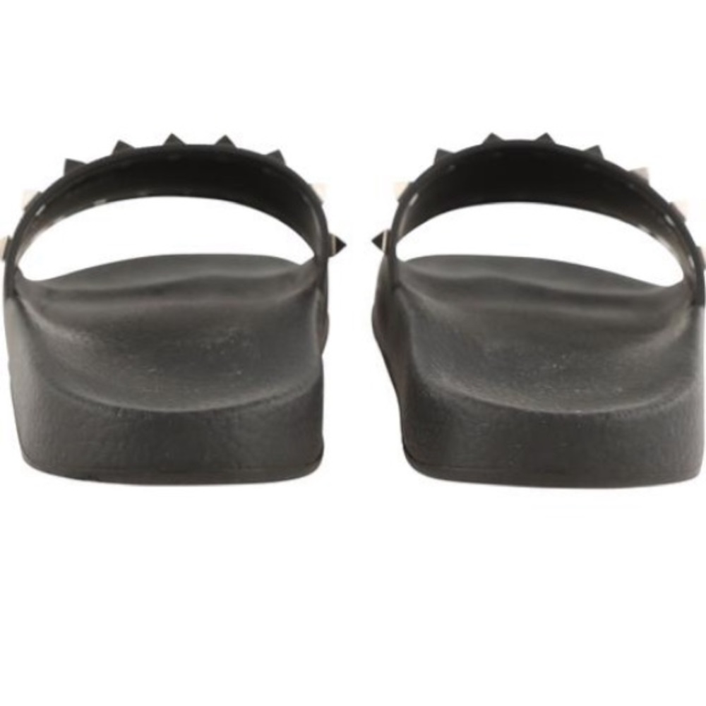 Valentino Black PVC Rockstud Pool Slides - Picture 7 of 14